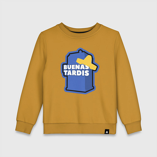 Детский свитшот Tardis buenas / Горчичный – фото 1