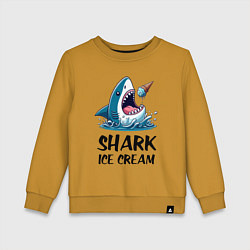 Детский свитшот Shark ice cream - ai art