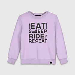 Детский свитшот Eat sleep ride repeat