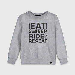 Детский свитшот Eat sleep ride repeat