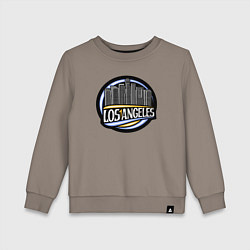 Свитшот хлопковый детский Los Angeles city, цвет: утренний латте