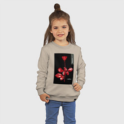 Свитшот хлопковый детский Depeche mode rose, цвет: миндальный — фото 2