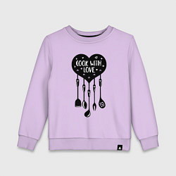 Детский свитшот Готовь с любовью