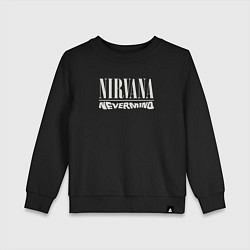 Свитшот хлопковый детский Nevermind Nirvana, цвет: черный