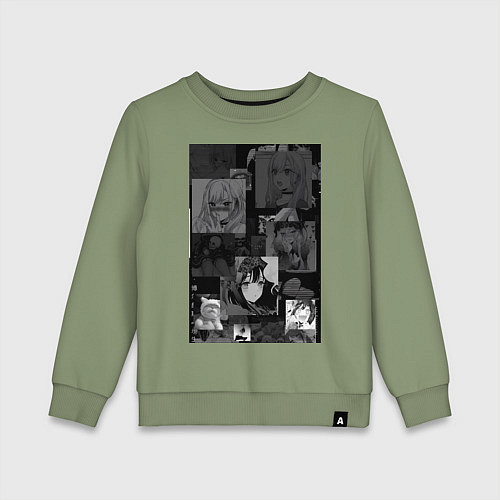 Детский свитшот Эта фарфоровая кукла влюбилась / Авокадо – фото 1