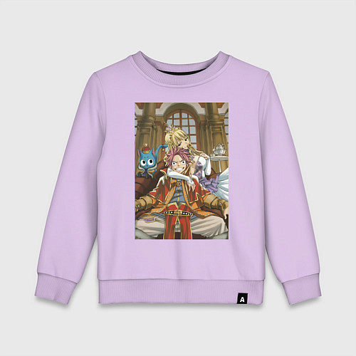 Детский свитшот Хвост Феи Нацу Драгнил король арт / Лаванда – фото 1