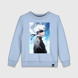 Детский свитшот Магическая битва Сатору Годзё в повязке
