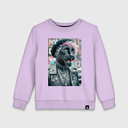 Детский свитшот Чувак модная пантера из Нью-Йорка