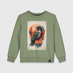 Детский свитшот Силуэт черной ворон