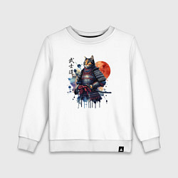 Детский свитшот Cat samurai - bushido ai art