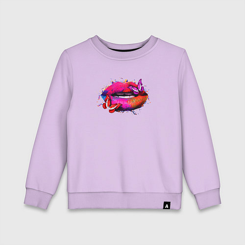 Детский свитшот Чужие губы / Лаванда – фото 1