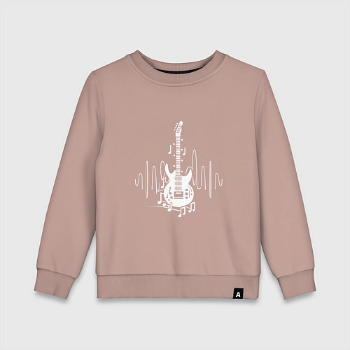 Детский свитшот Электо-гитара / Пыльно-розовый – фото 1