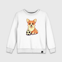 Детский свитшот Корги с мячом