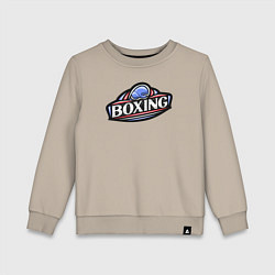 Свитшот хлопковый детский Boxing sport, цвет: миндальный