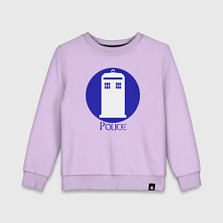 Свитшот хлопковый детский Tardis police, цвет: лаванда