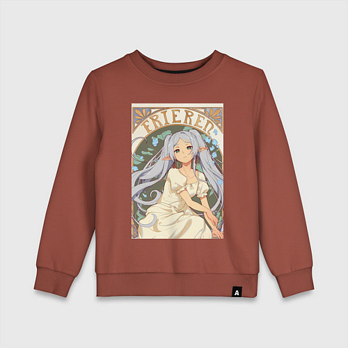 Детский свитшот Провожающая в последний путь Фрирен эльф / Кирпичный – фото 1
