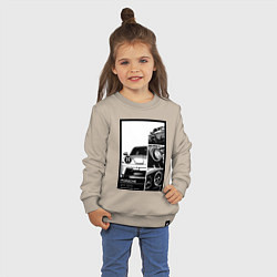 Свитшот хлопковый детский Porsche 911 автомобиль, цвет: миндальный — фото 2