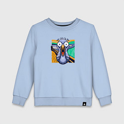 Детский свитшот Вопящий голубь пародия Крик Мунка