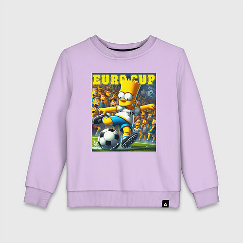 Детский свитшот Euro cup - Bart Simpson / Лаванда – фото 1
