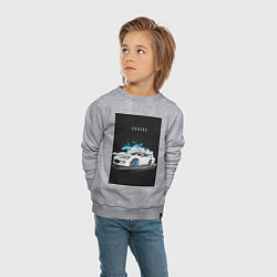 Свитшот хлопковый детский Subaru авто, цвет: меланж — фото 2