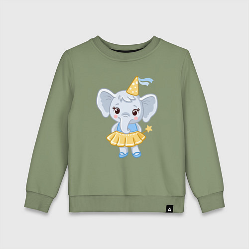 Детский свитшот Слоник фея / Авокадо – фото 1