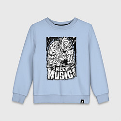 Детский свитшот Мне нужна музыка