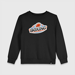 Свитшот хлопковый детский Boxing team, цвет: черный