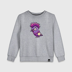 Детский свитшот Голубь панк с ирокезом