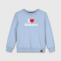 Детский свитшот I love Subaru sport