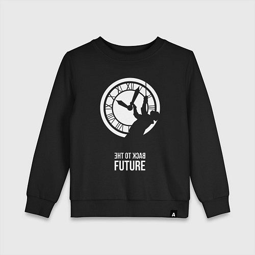 Детский свитшот Back to the future clocks / Черный – фото 1