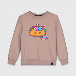 Детский свитшот Тако единорог милый