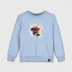 Детский свитшот Большой красный цветок в китайском стиле