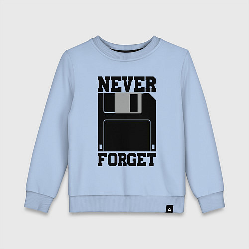 Детский свитшот Дискета - никогда не забуду - ретро диск / Мягкое небо – фото 1