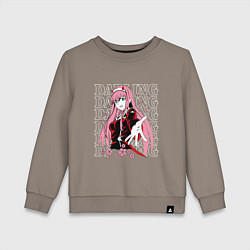 Свитшот хлопковый детский Darling in the FranXX Милый из Франкса, цвет: утренний латте