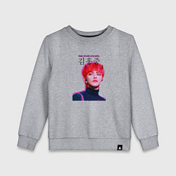 Свитшот хлопковый детский Kim Hong Joong Ateez, цвет: меланж