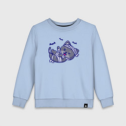 Детский свитшот Котик-мумия и летучие мыши