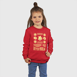 Свитшот хлопковый детский Монро - Better Problem Streetwear, цвет: красный — фото 2