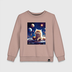 Детский свитшот Котик космос