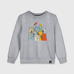 Детский свитшот Коты и рыбы