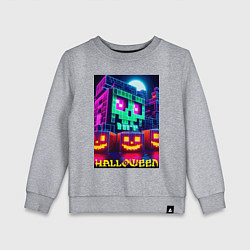 Детский свитшот Halloween and Minecraft - collaboration