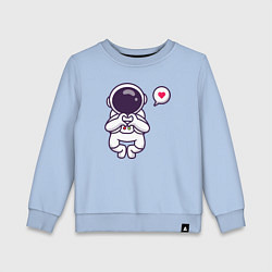 Свитшот хлопковый детский Astronaut love, цвет: мягкое небо