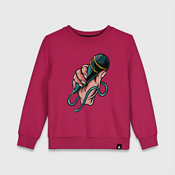 Детский свитшот Микрофон в руке