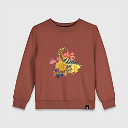 Детский свитшот Осенний букет и птица удод