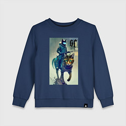 Детский свитшот Cat forces - ai art fantasy