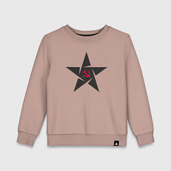 Свитшот хлопковый детский Black star USSR, цвет: пыльно-розовый