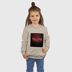 Свитшот хлопковый детский Огненное имя Настя, цвет: миндальный — фото 2