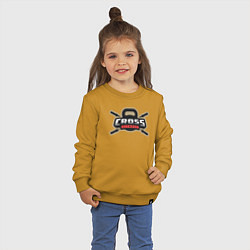 Свитшот хлопковый детский Cross fitness, цвет: горчичный — фото 2