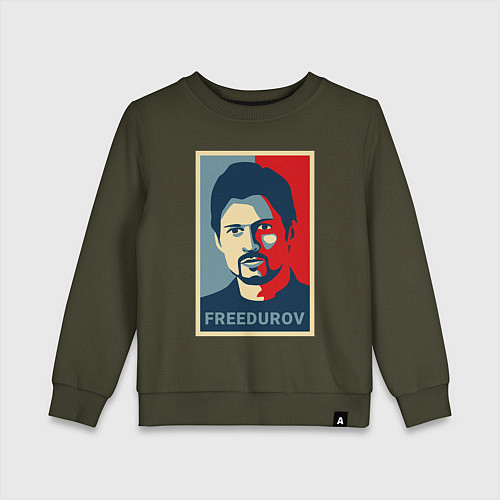 Детский свитшот Freedurov obey / Хаки – фото 1