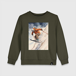 Детский свитшот Горные лыжи спортсмен