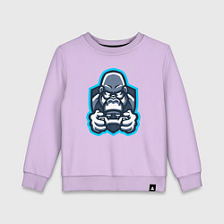Свитшот хлопковый детский Gamer monkey, цвет: лаванда